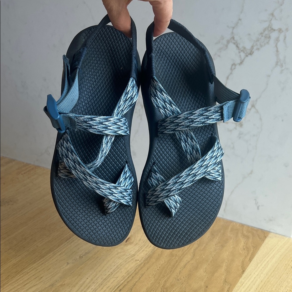 Chaco Blue and Black Sandals